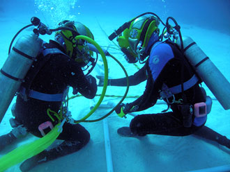 Simulate the mission to the Moon under the ocean