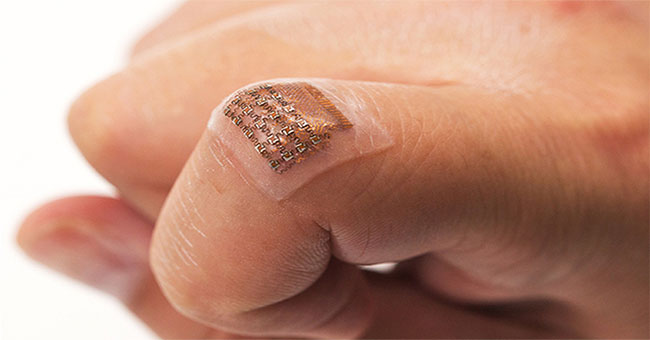 Skin patch for measuring blood pressure