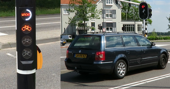 Smart roadside recognizes the car to turn on the green light
