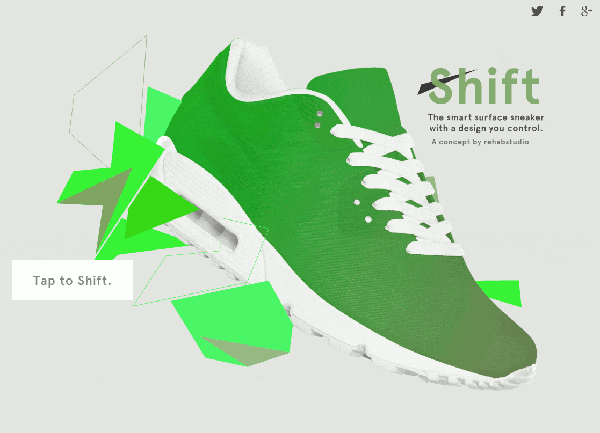 Smart shoes have the ability to change designs and colors