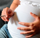 Smoking pregnant women make the baby's brain smaller