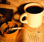 Smoking will permanently damage the coffee