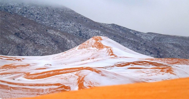 Snow fell for the first time in 37 years in the Sahara