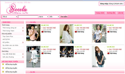 SOCOLA.vn - Communication channel combining shopping for Women