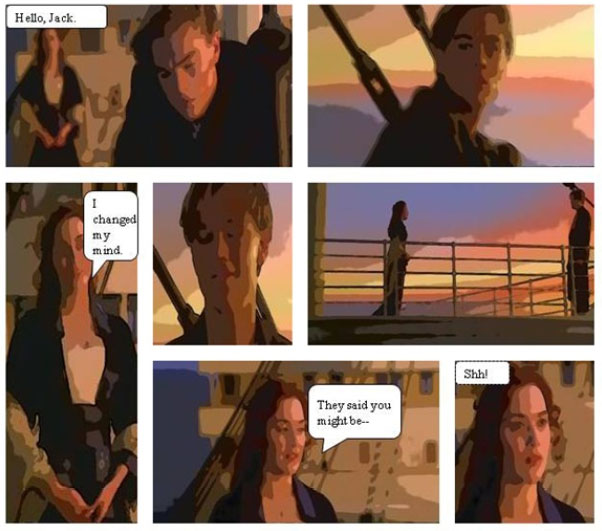 Software to automatically convert movies into comics