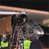 Solar powered aircraft landed in Washington