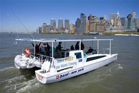 Solar powered ship