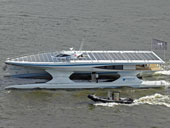 Solar ships cruise around the world