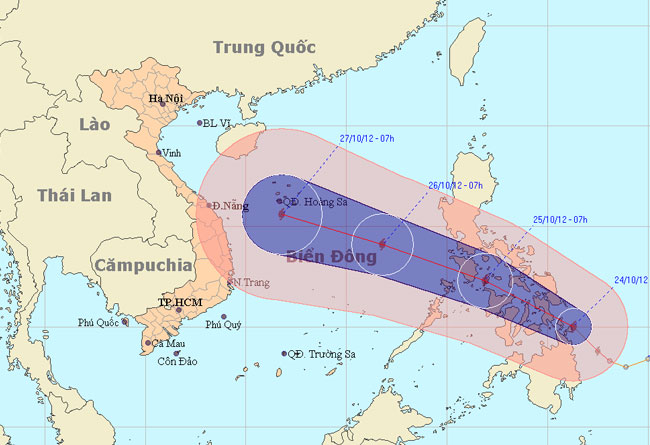 Son Tinh storm is about to enter the East Sea