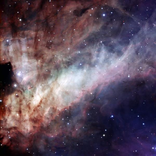 Sparkling colors of the nebula