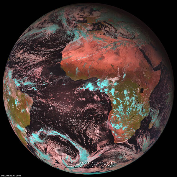Spectacular beautiful images of the Earth taken from MSG-4 satellites