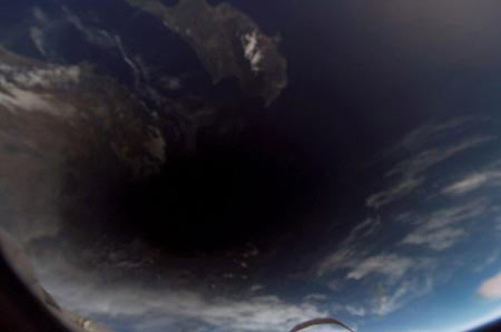 Spot the moon on the earth from the universe