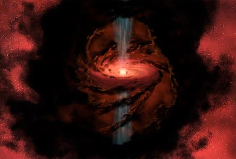 Spot the star shooting 'water bullets' in the universe