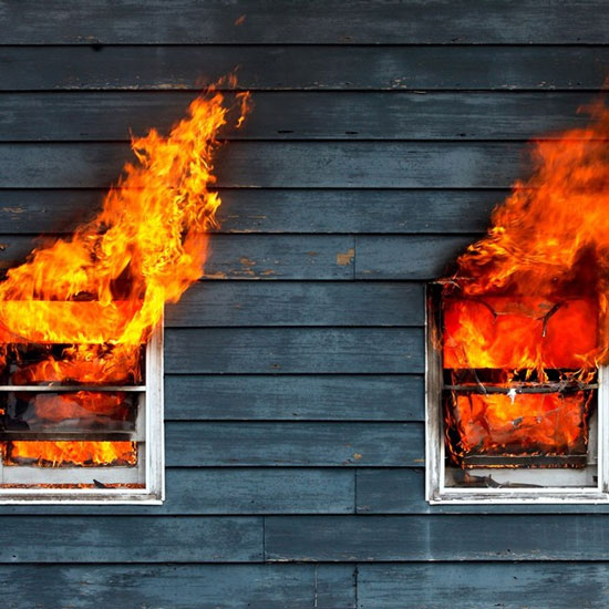 Stab the fire with a loudspeaker