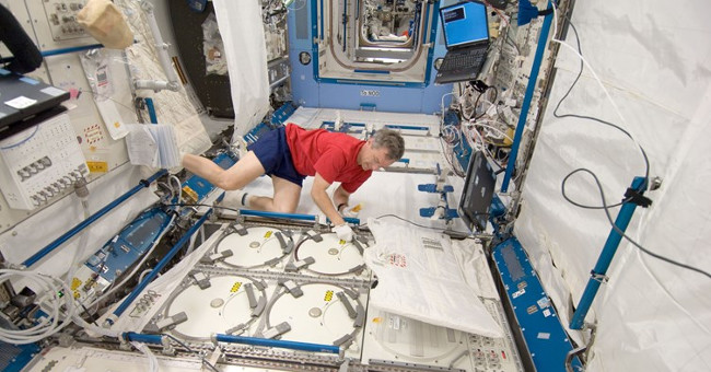 Standing at the International Space Station, what can you see?