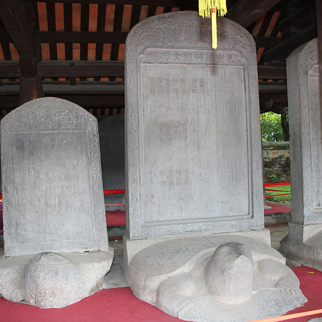 Stone monuments of the doctorate examination period of Le - Mac at Hanoi Temple of Literature