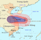 Storm Nari is 330km from Quang Tri-Quang Ngai coast