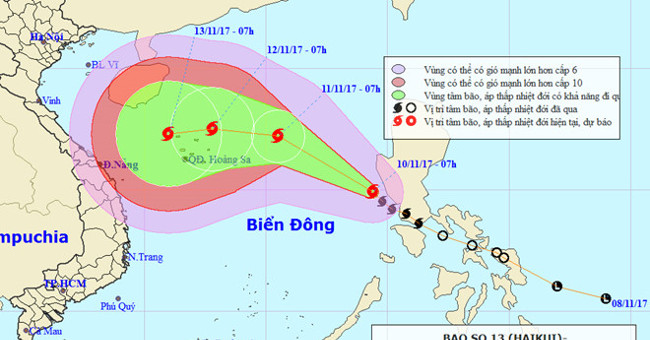 Storm No. 13 could change direction, targeting Central