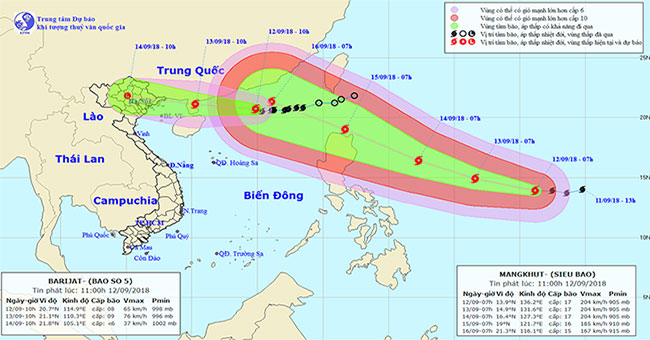 Storm No. 5 is likely to target Quang Ninh - Nam Dinh