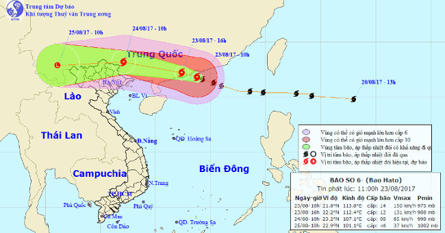 Storm No. 6 is approaching the Vietnam-China border, the North is about to rain very hard