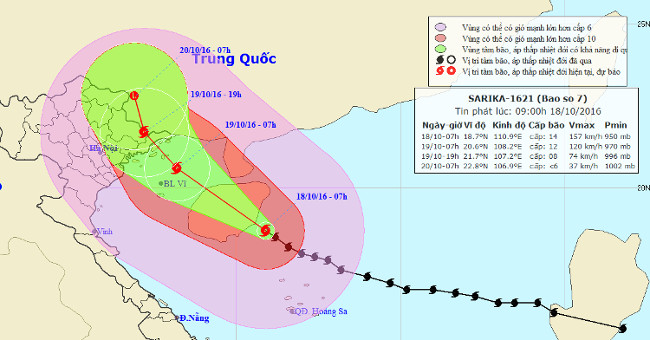 Storm No. 7 can enter Quang Ninh - Hai Phong