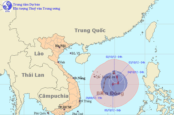 Storm No. 7 constantly changed direction, the sea was very strong