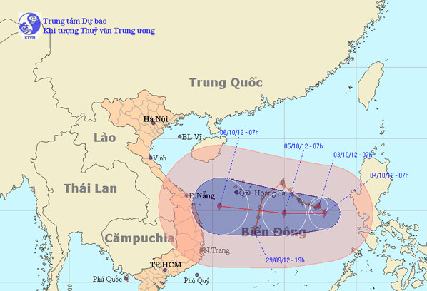Storm No. 7 is about 570km from the Paracel Islands