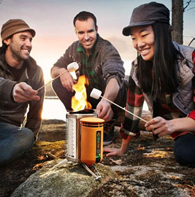 Stove can charge mobile phone battery