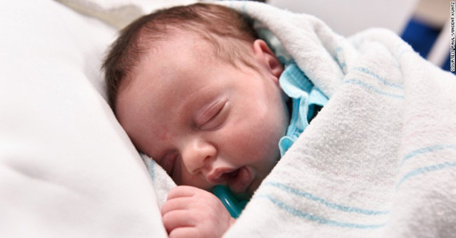 Strange baby is born twice