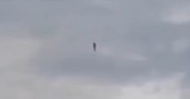 Strange image of people floating in the Australian sky