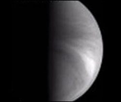 Strange light area on Venus