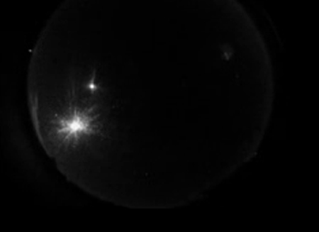 Strange light blocks in the American sky