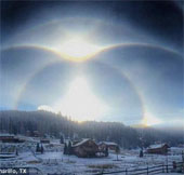 Strange, rare ice halo in the United States