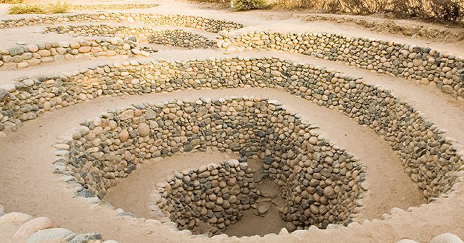 Strange spiral holes in the Peruvian desert