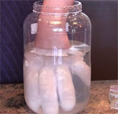 Strange test: Soak your hands in hot bandages