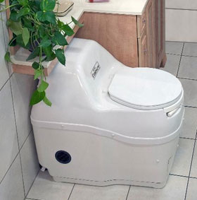 Strange toilet doesn't need water