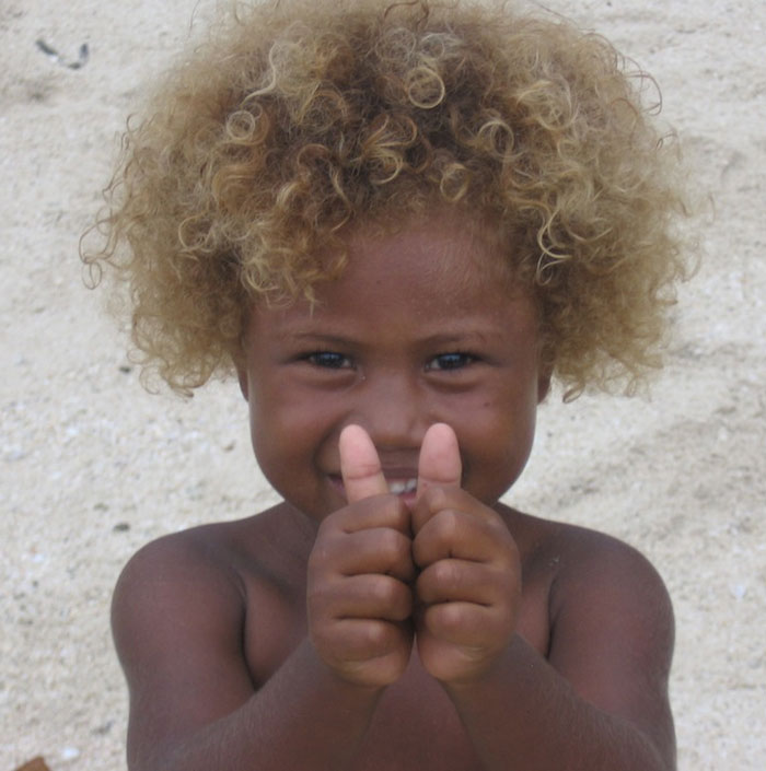 Strangely, black people have blond hair
