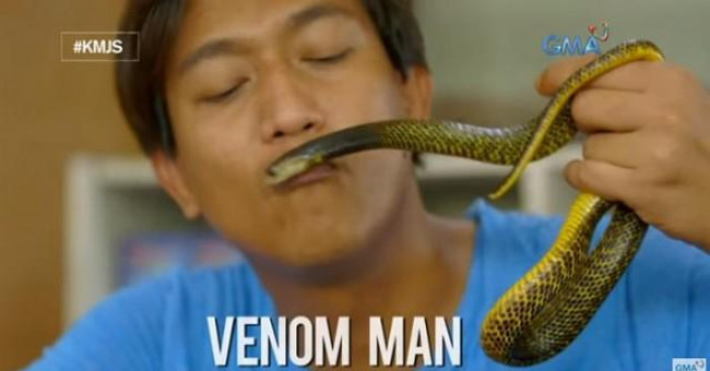 Strangely, the man gave poisonous snakes regularly every week