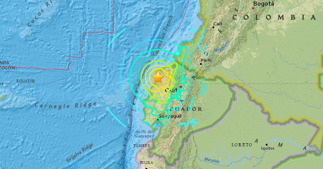 Strong earthquake shook Ecuador, 41 people died
