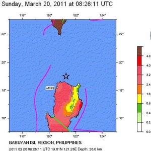 Strong earthquakes occur in the Philippines and Taiwan