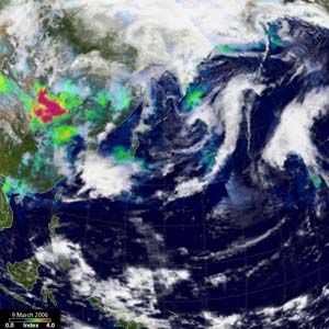 Strong Pacific storm due to Asian pollution