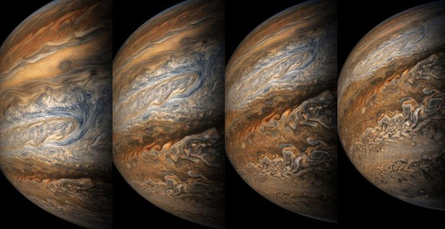Stunning Jupiter through the latest image of the Juno ship