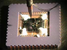 Successfully fabricated a single photon microwave source on an IC