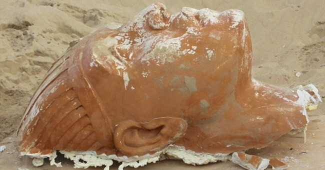 Suddenly found the head of a giant sphinx in America