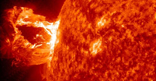 Sun super typhoon germinates life on Earth