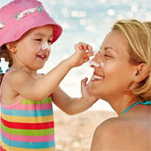Sunscreen prevents aging skin