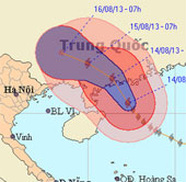Super hurricane Utor into China