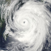 Super storm Neoguri looks from the universe