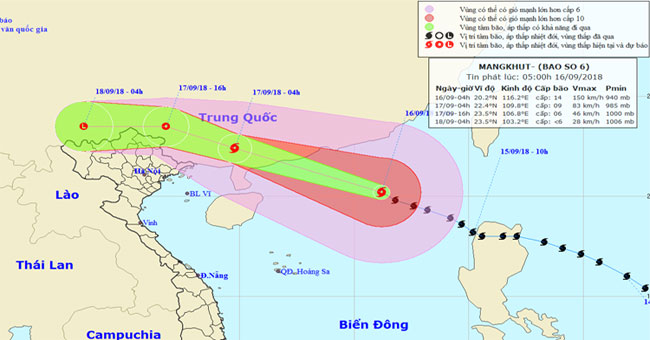 Super Typhoon Mangkhut lowered 2 levels after sweeping the Philippines, moving faster into the South China Sea