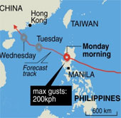 Super typhoon Utor landed Philippines, 1 person died, 23 people were missing